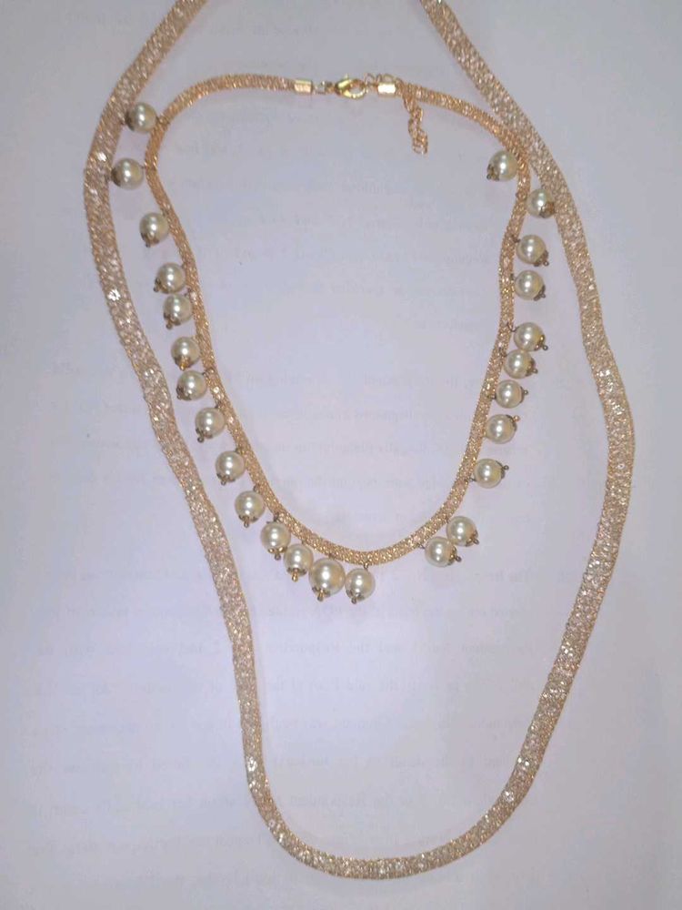 Layered Pearl Necklace