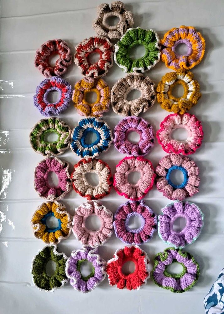 Colorful Crochet Hair Ties (1pc)