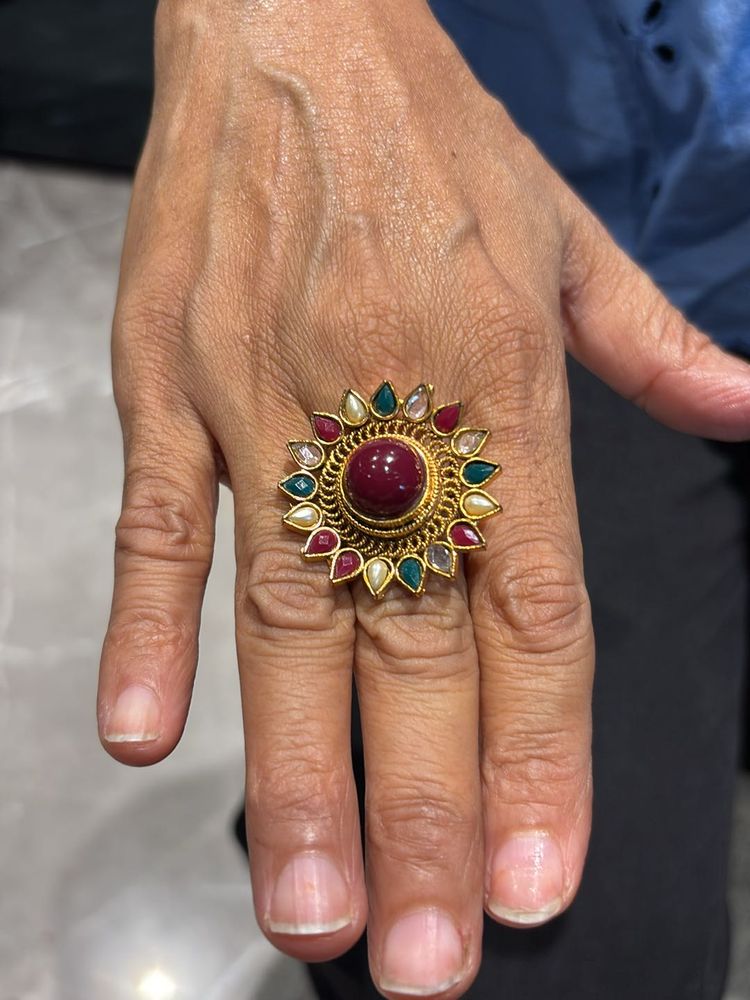 Ruby Flower Ring