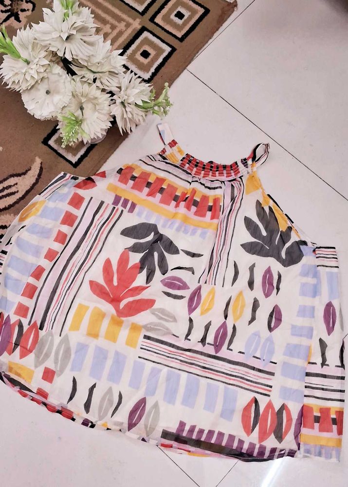 Stripped Pretty Printed Floral Top