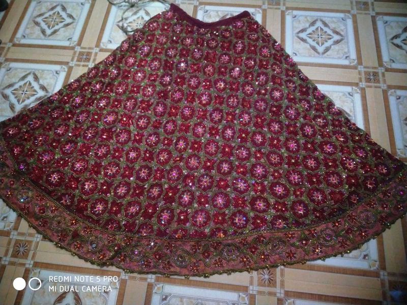 Beautiful Brindal Lehenga Full Hand Work
