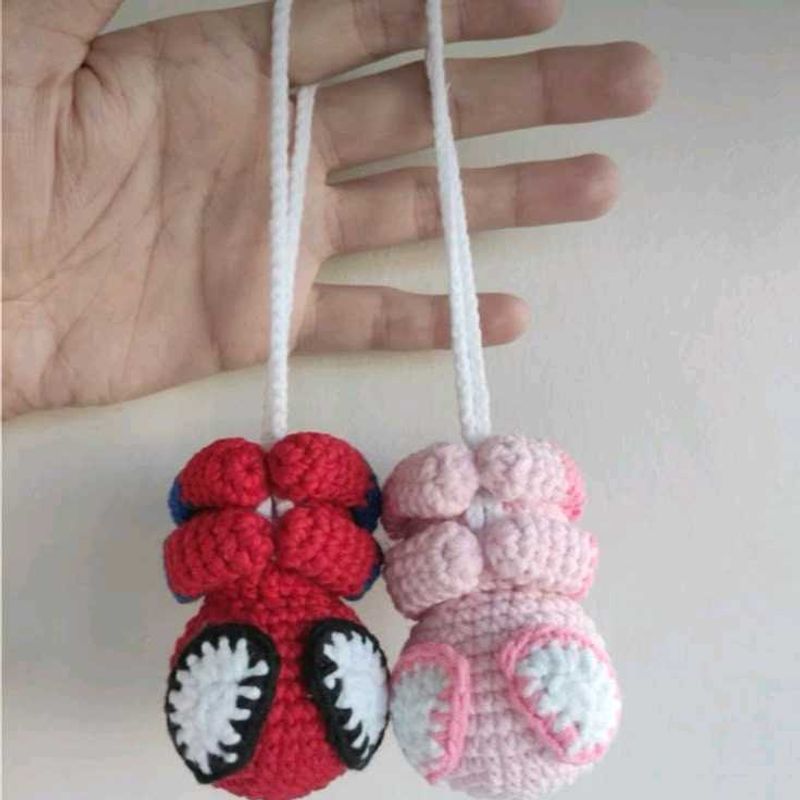2 Spider Man Crochet Charm