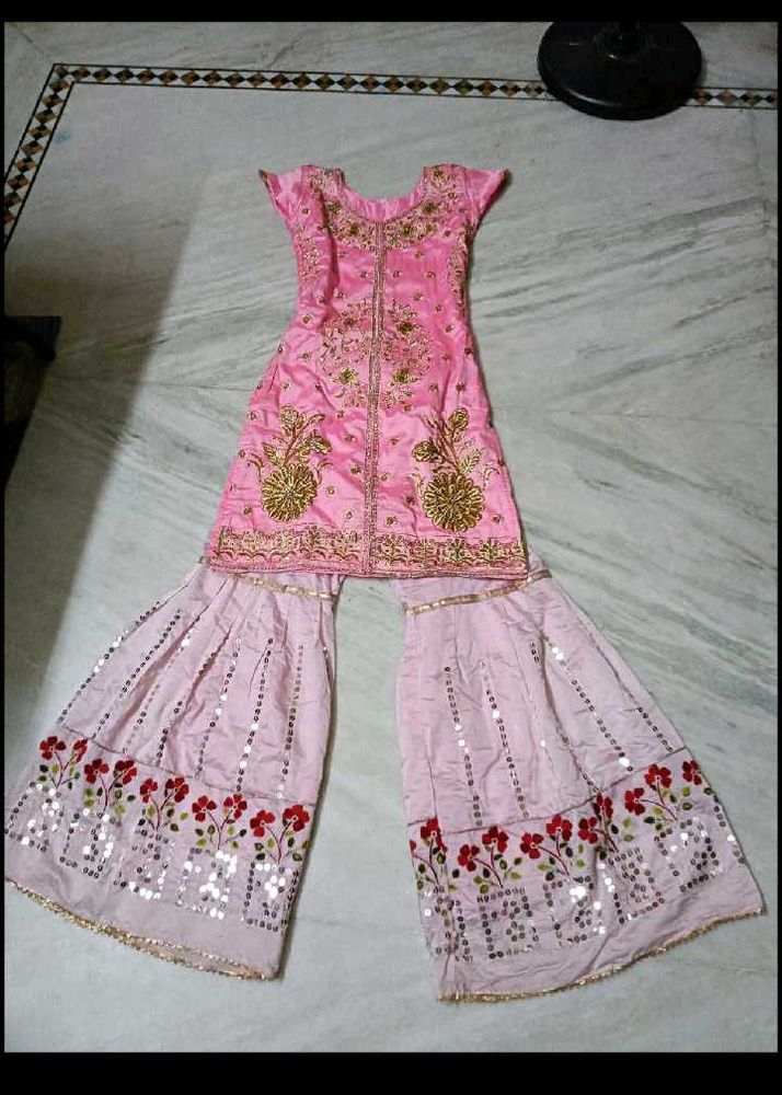 Pink Embroidered Kurta Set