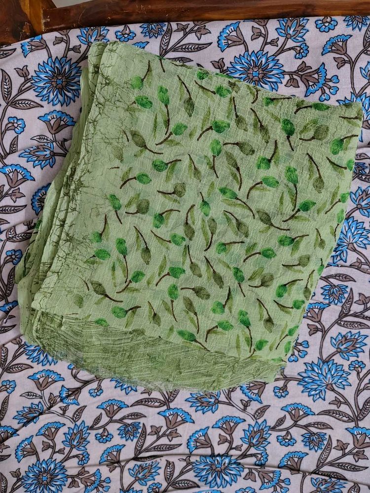 Green Floral saree