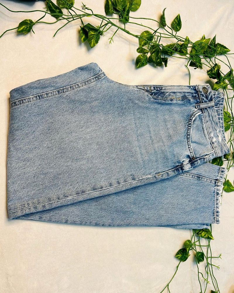 Faded Blue Denim Waist 27, Rise 13