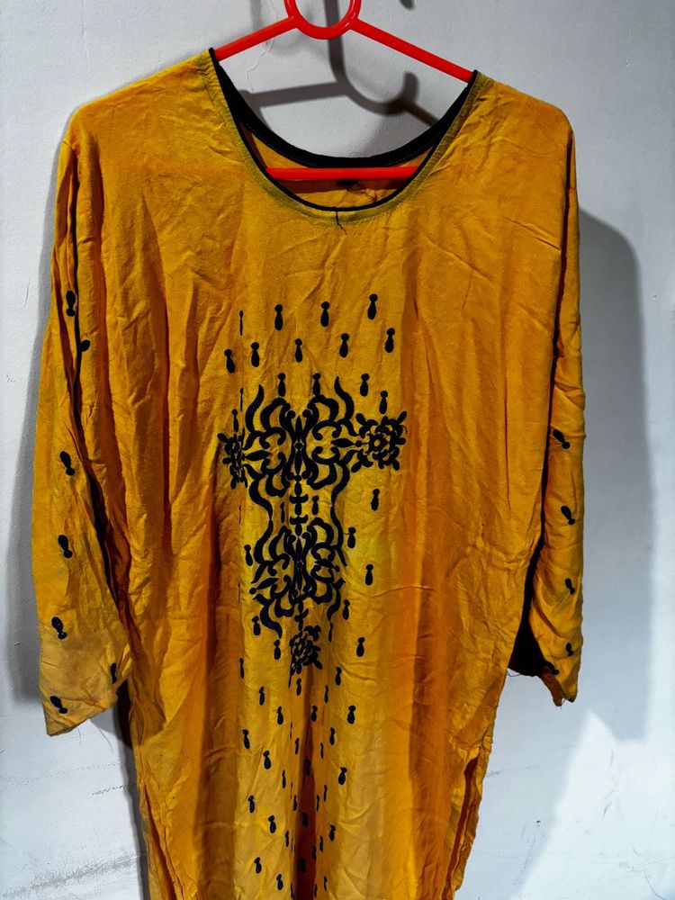 Ethnic Yellow Kurta - Size: L