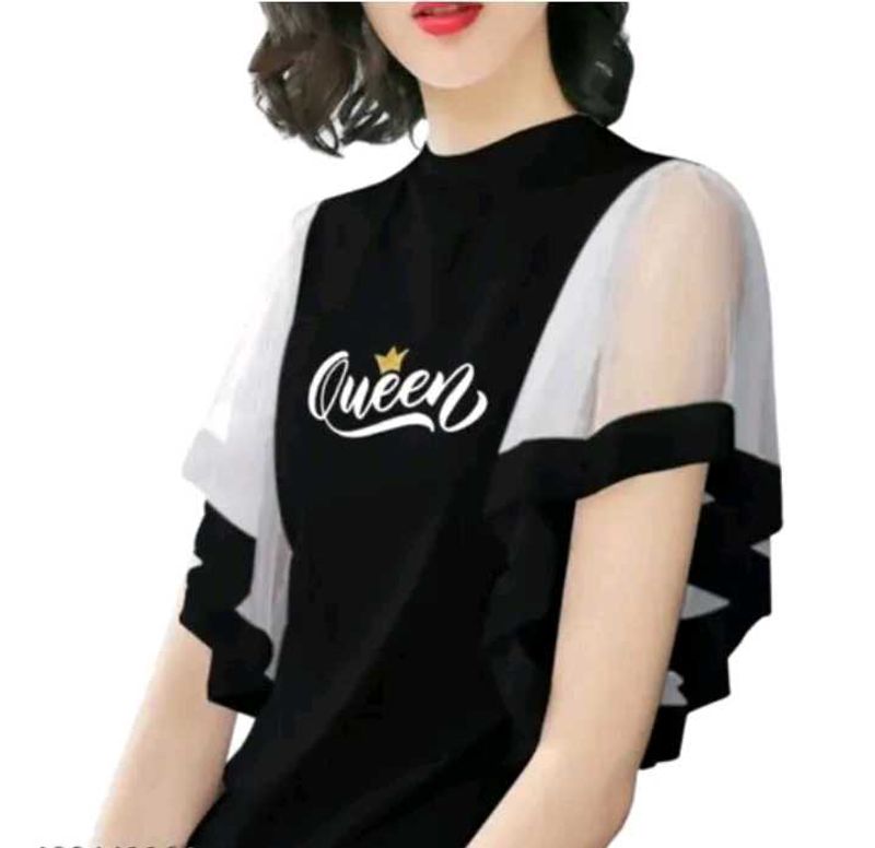 Trendy Women Queen Graphic Print Top