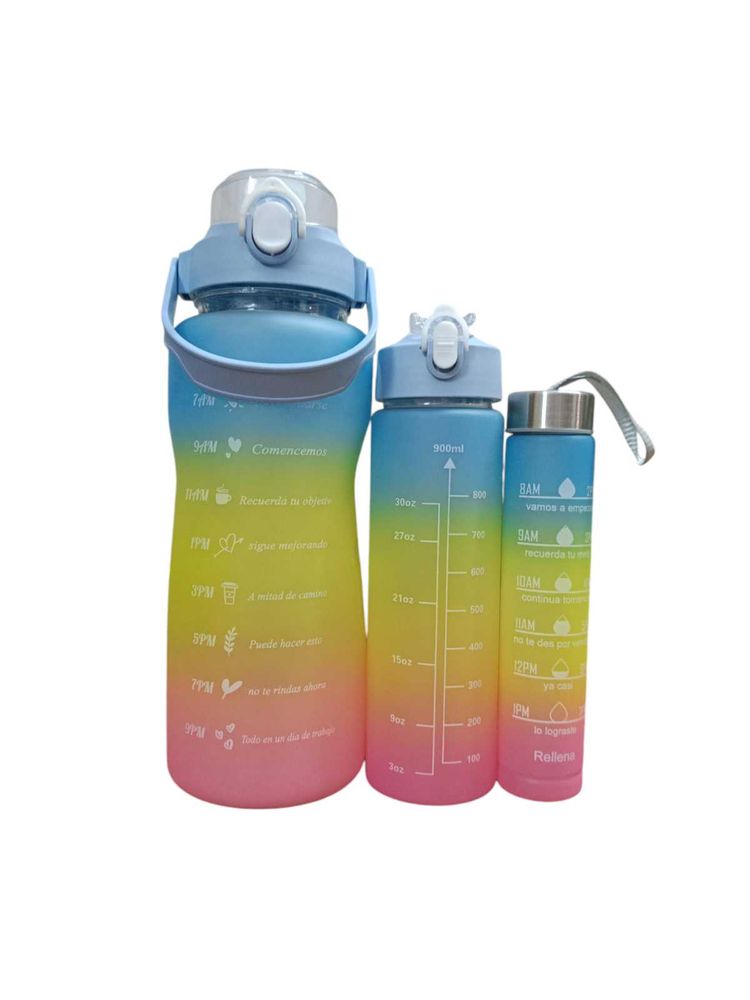 Gradient Water Bottle Set Of 3