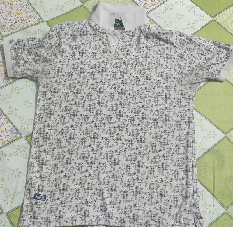 Patterned Polo T-Shirt