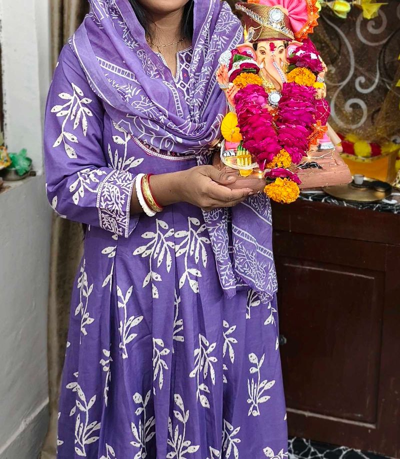 Elegant Purple Kurta Set