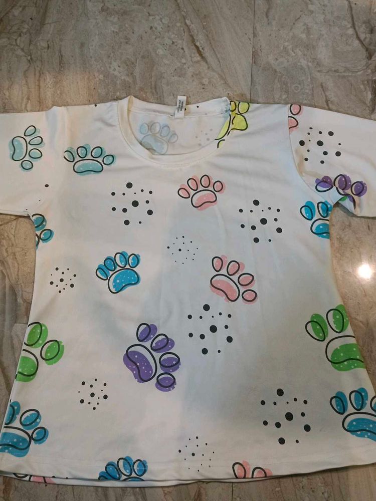 Cute Paw Print T-Shirt