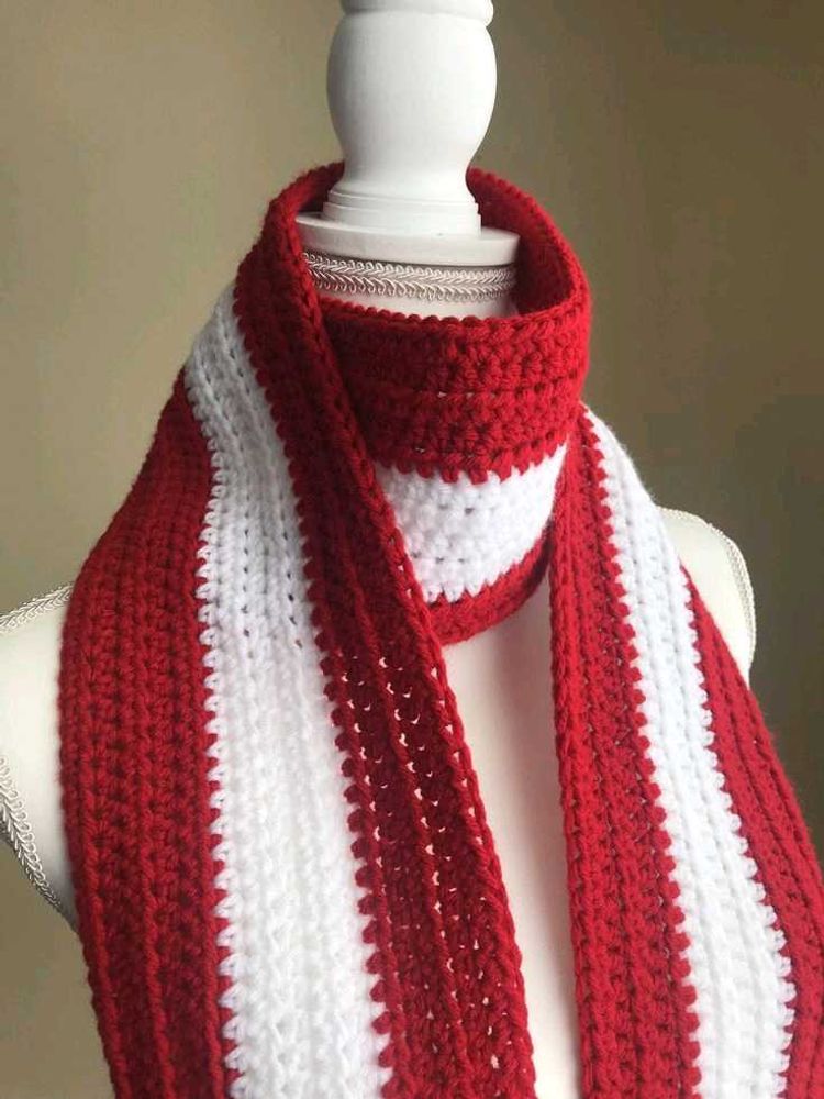 Striped Crochet Scarf