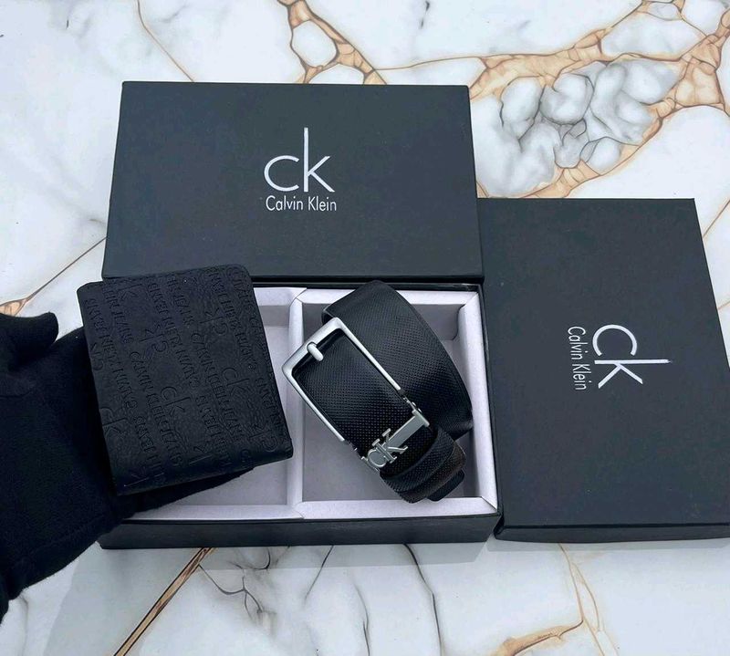 CK PREMIUM QUALITY BELT+ WALLET COMBO WITH BOX