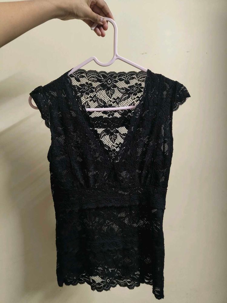 Black Y2k Top