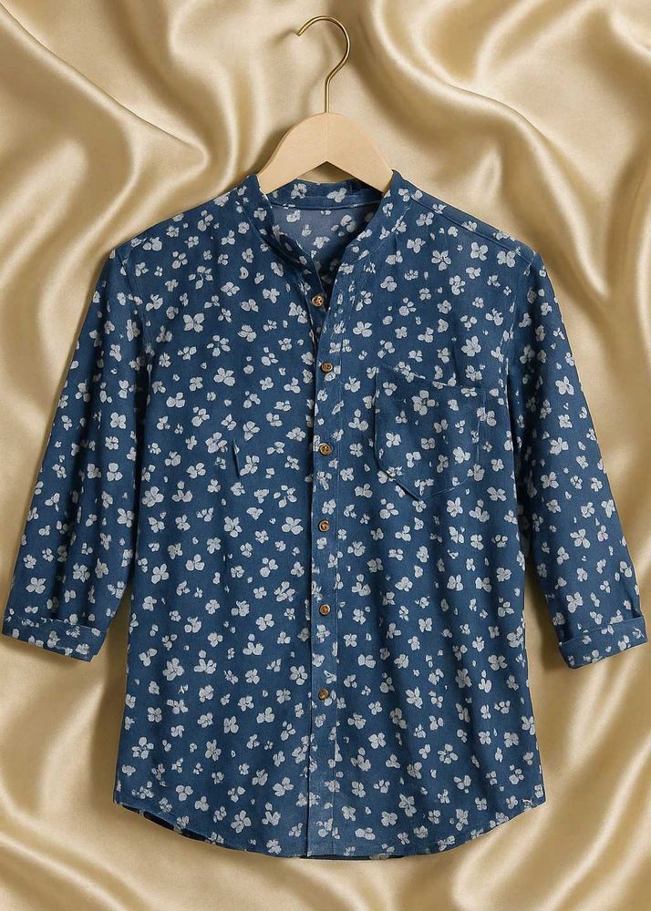 Blue Printed Shirt