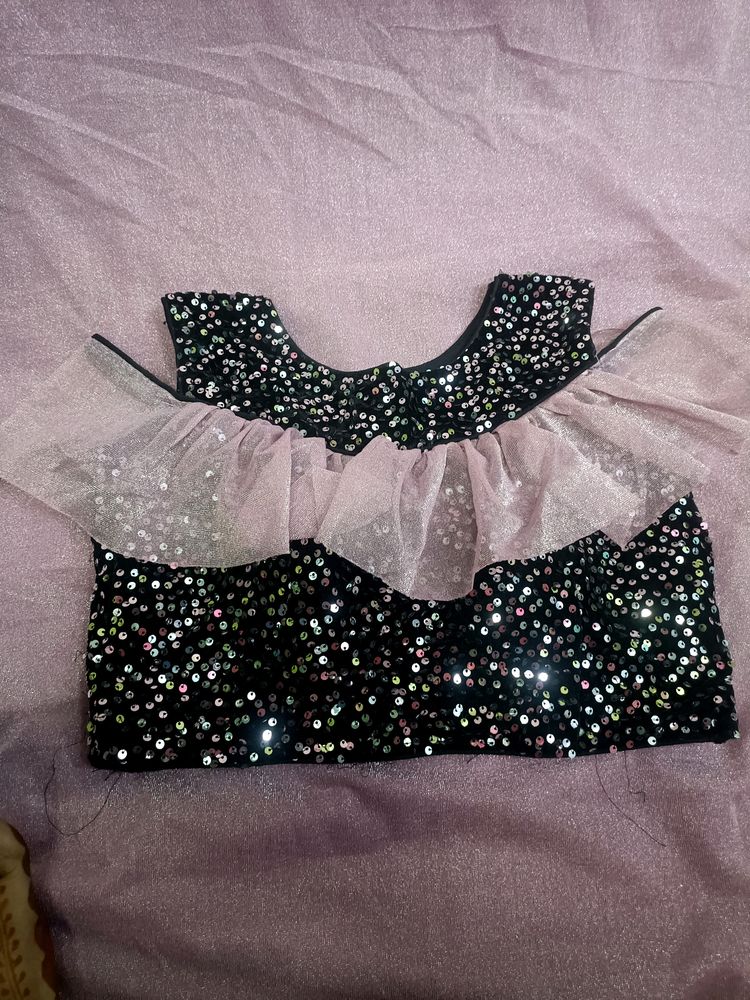 Sequence work saree readymade blouse