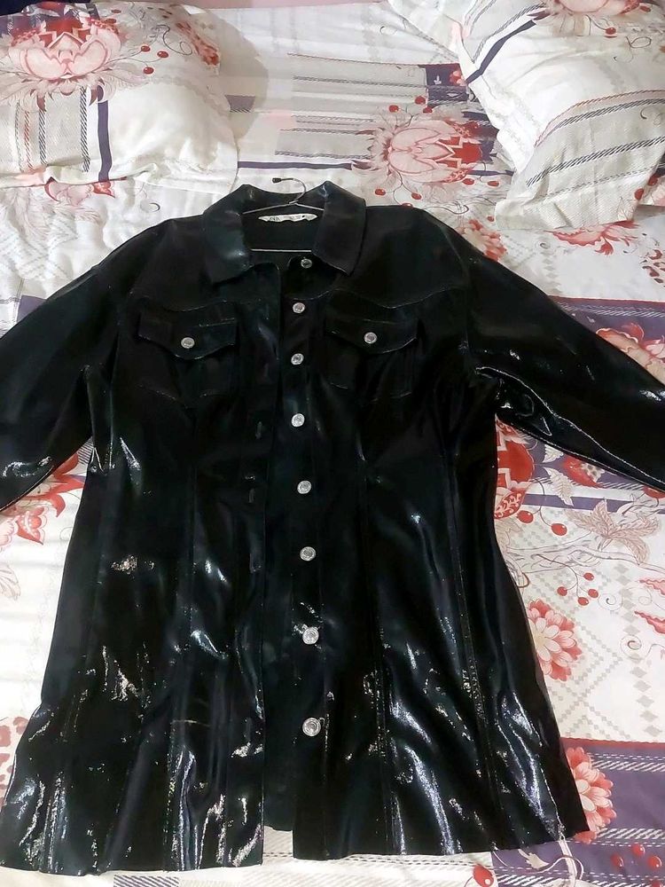 Zara Leather Black ⚫️ Jacket