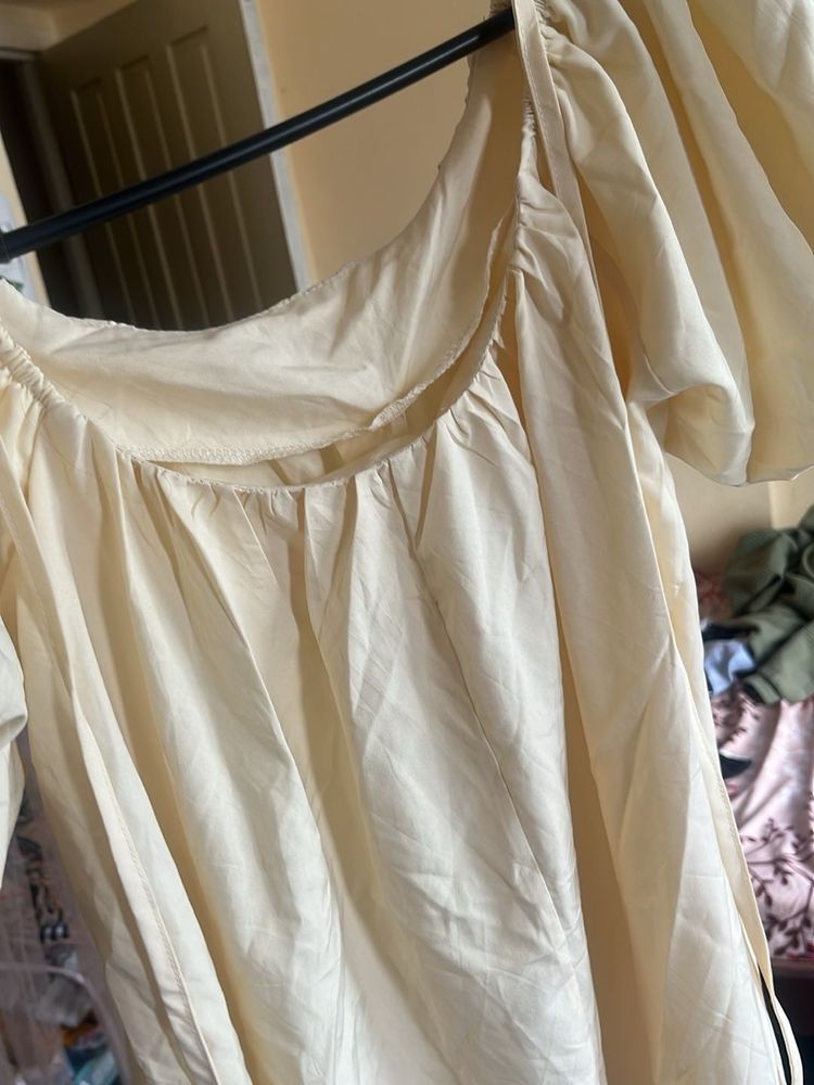 Off-Shoulder Cream Top