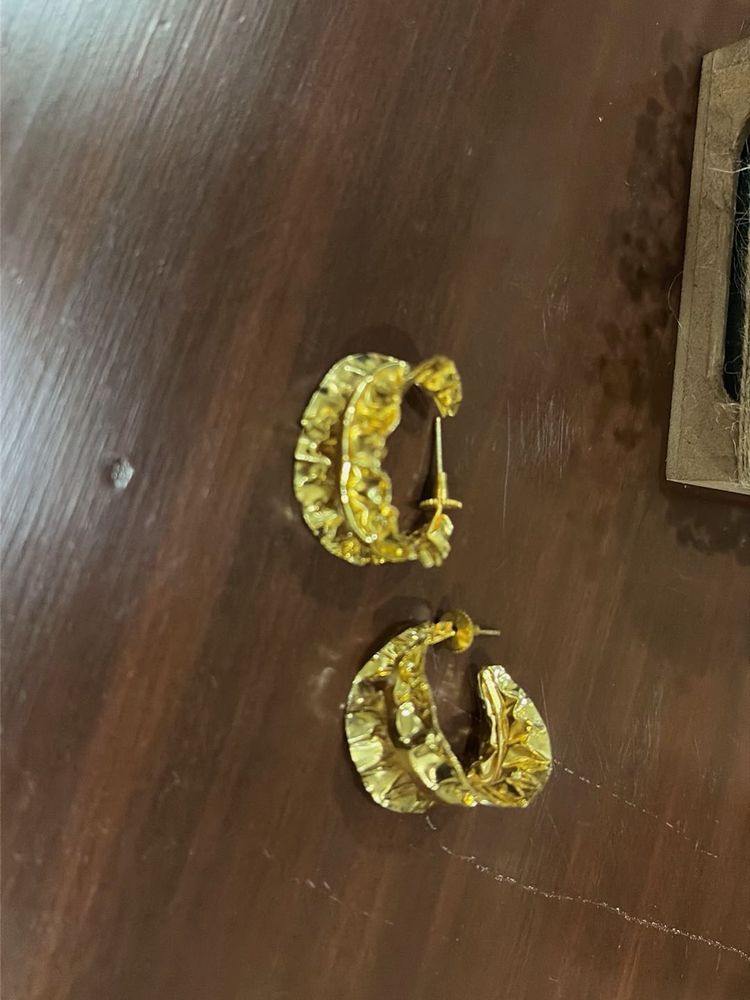 Gold Tone Hoop Earrings