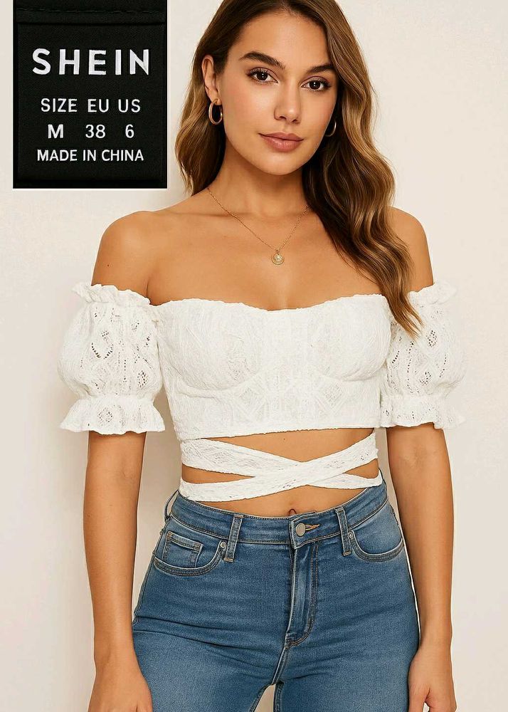 Shein White Lace Crop Top | Trendy Summer Outfit