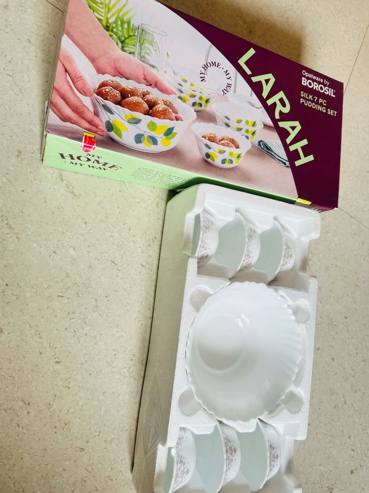 Larah by Borosil Pudding Set, 7 pc