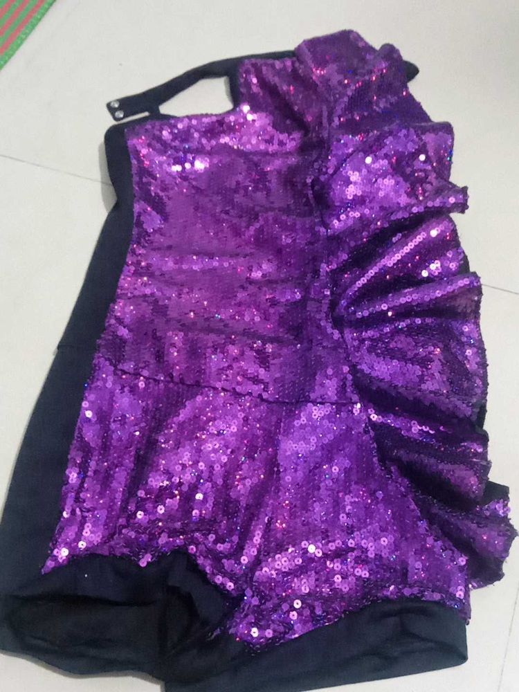 Purple Sequin Party Top