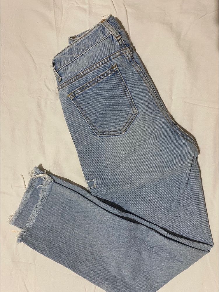 Light Blue Shaded And Rugged Denims