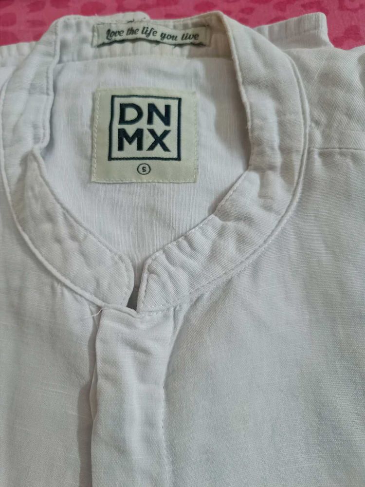 DNMX White Casual Shirt