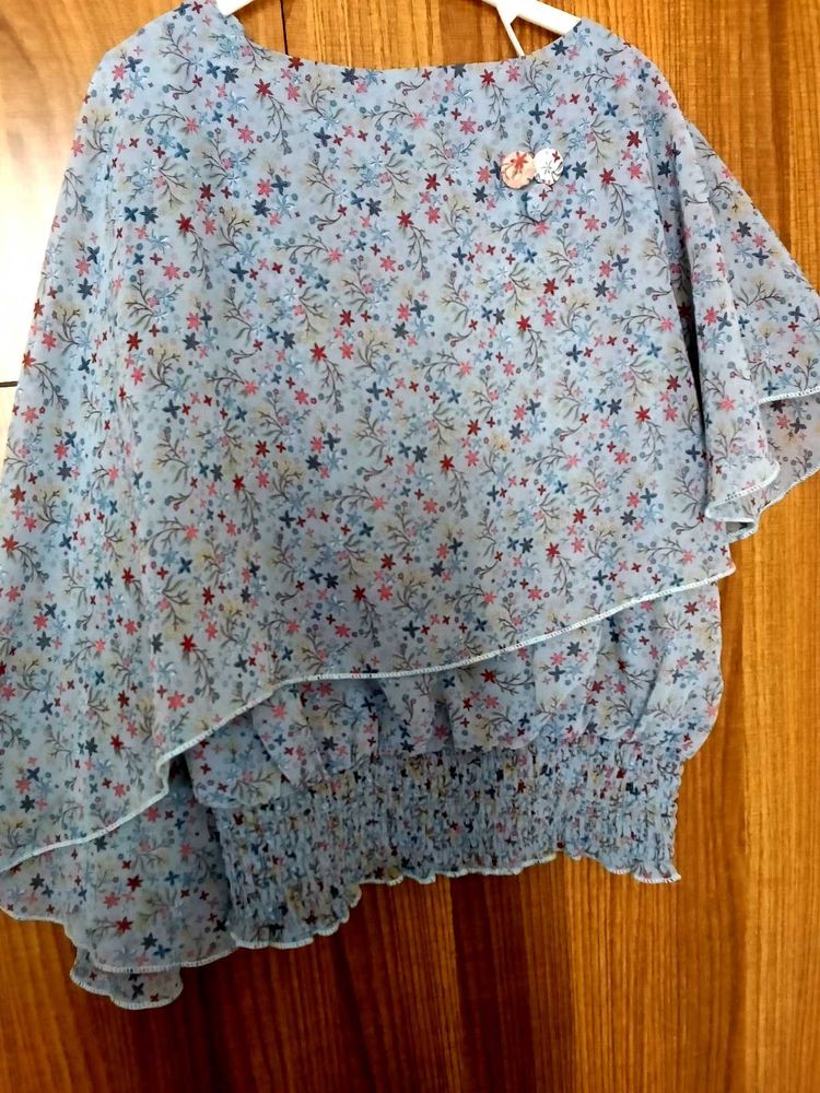 Floral Print Layered Top