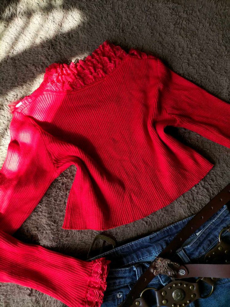 Red Knit Sweater