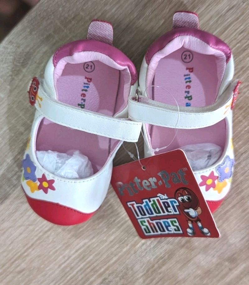 Baby Girl Shoes - White &amp; Red