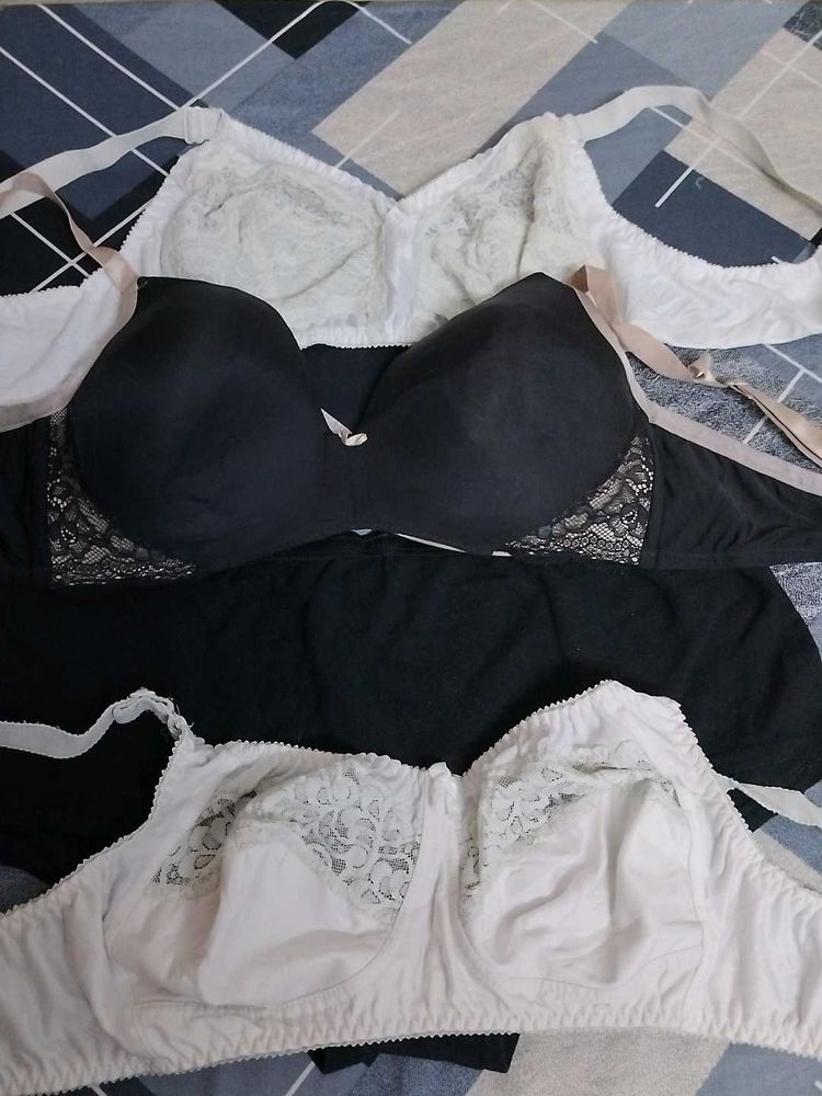 Combo Of Four Imported Fabric Bra M Panty