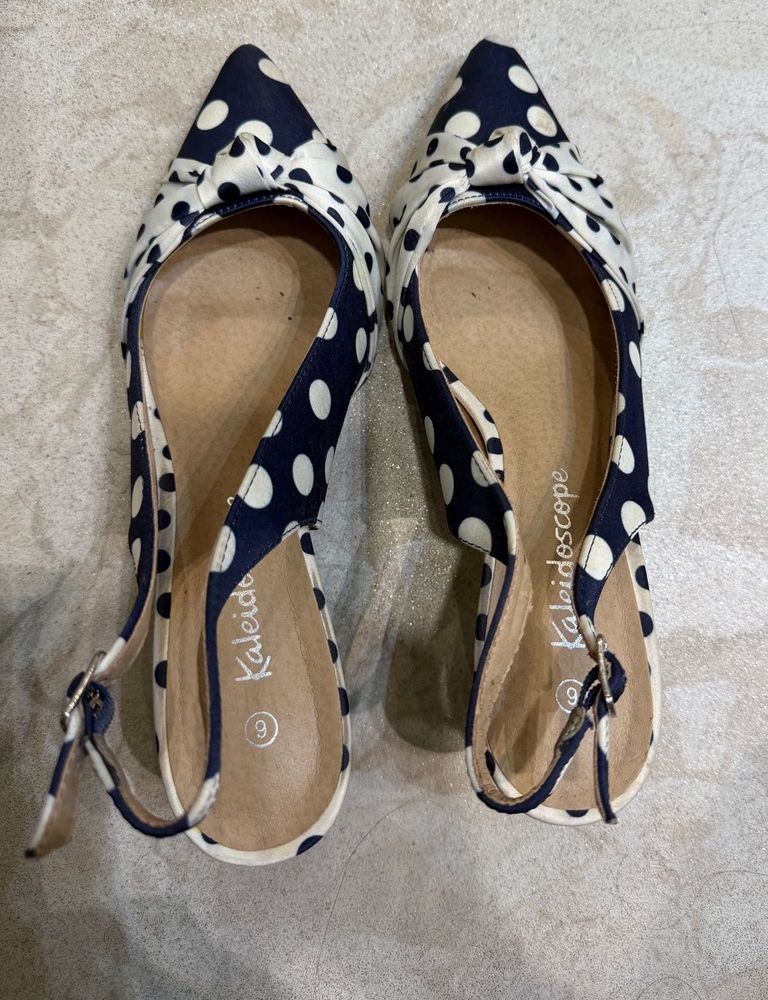 Polka Dot Slingback Heels