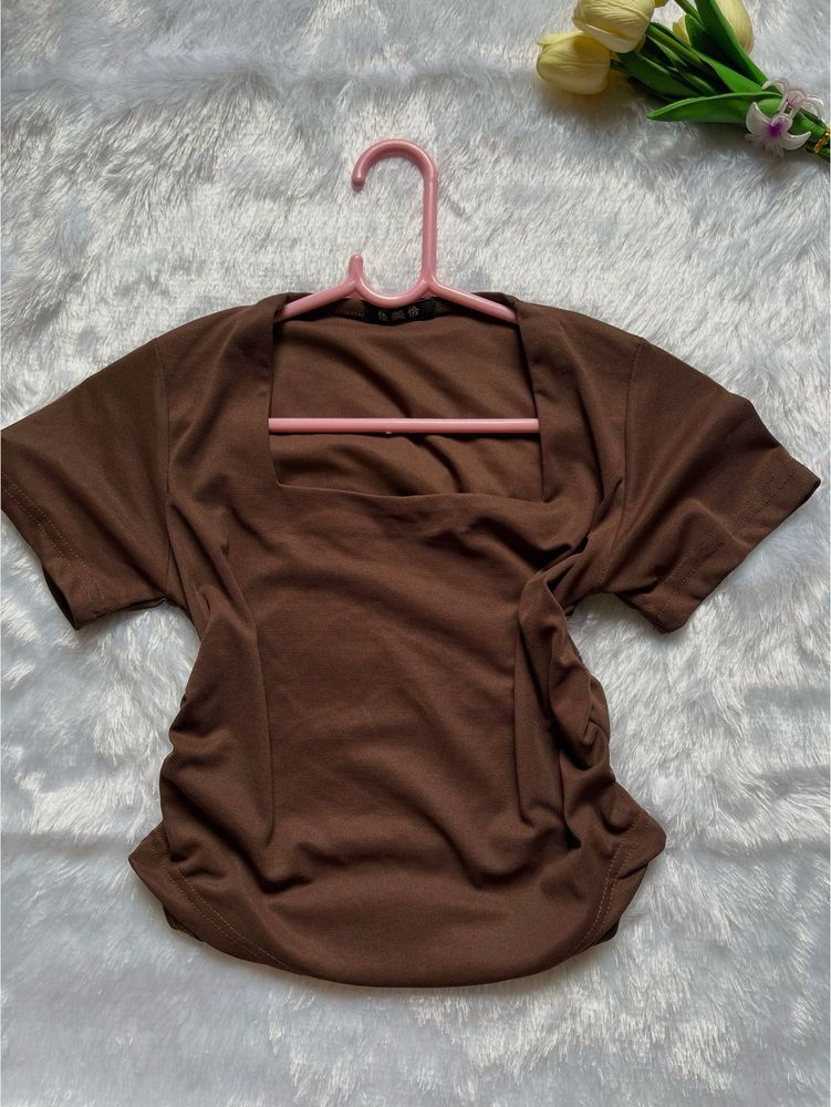 Brown Crop Tops