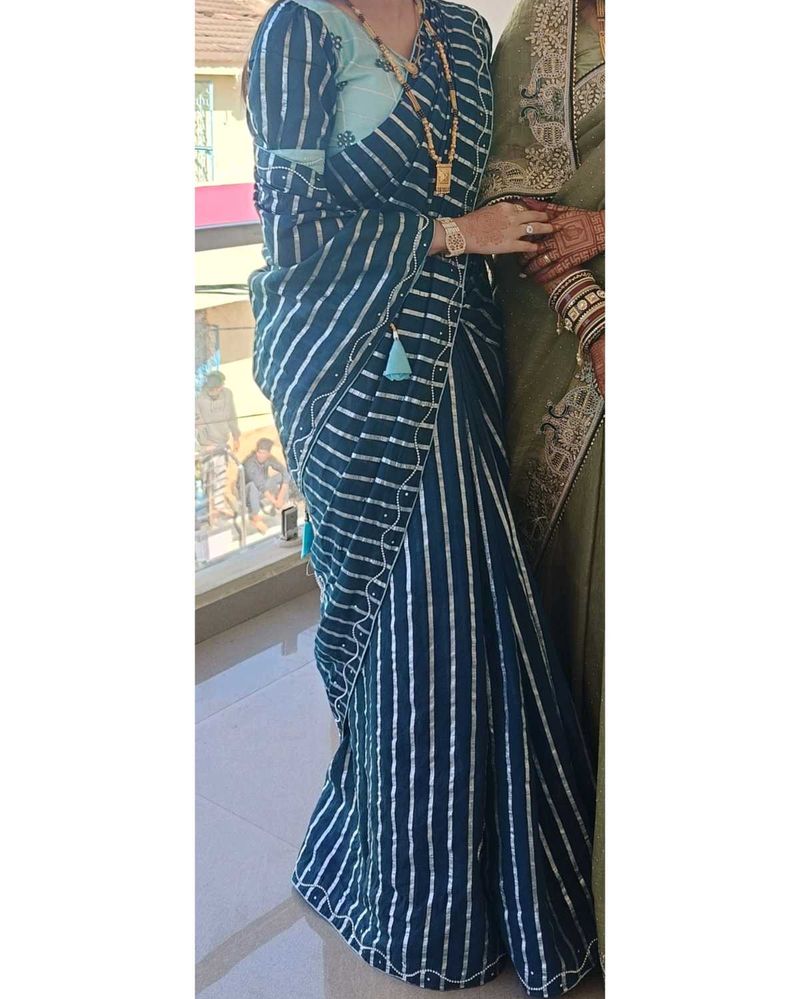 Elegant Striped Saree