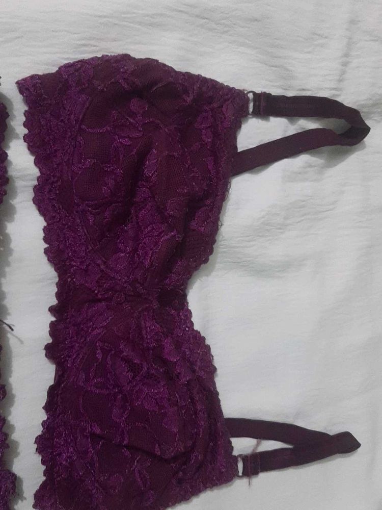 Purple Lace Bra