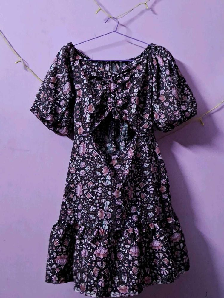 Floral Print Mini Dress