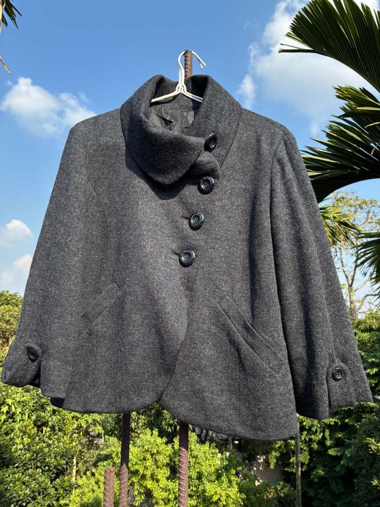 Elegant Grey Coat zara inspired