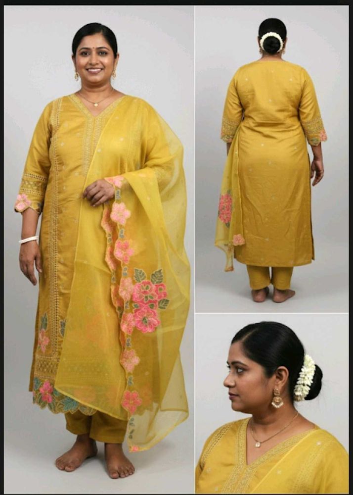 New Elegant Yellow Kurta Set