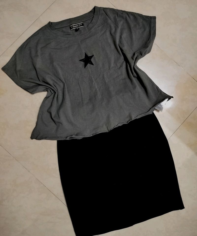 ★ Y2K Grey Cropped Top ★