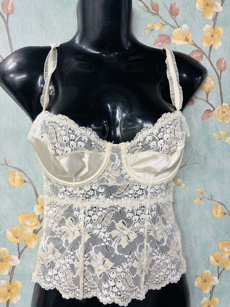 Y2k Lace Bustier Top
