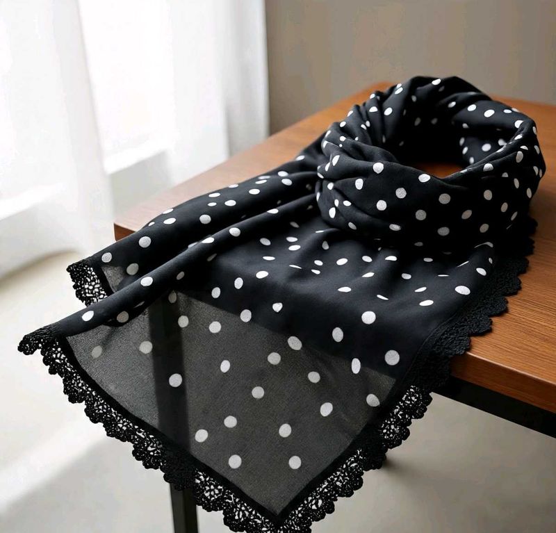 Beautiful Cotton Scarf With Laces Combo Of 2