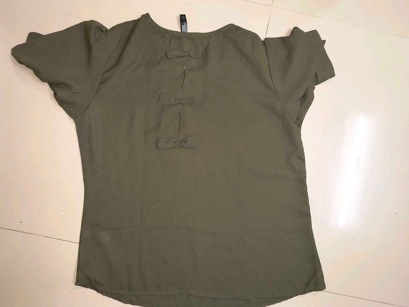 Olive Green Casual Top