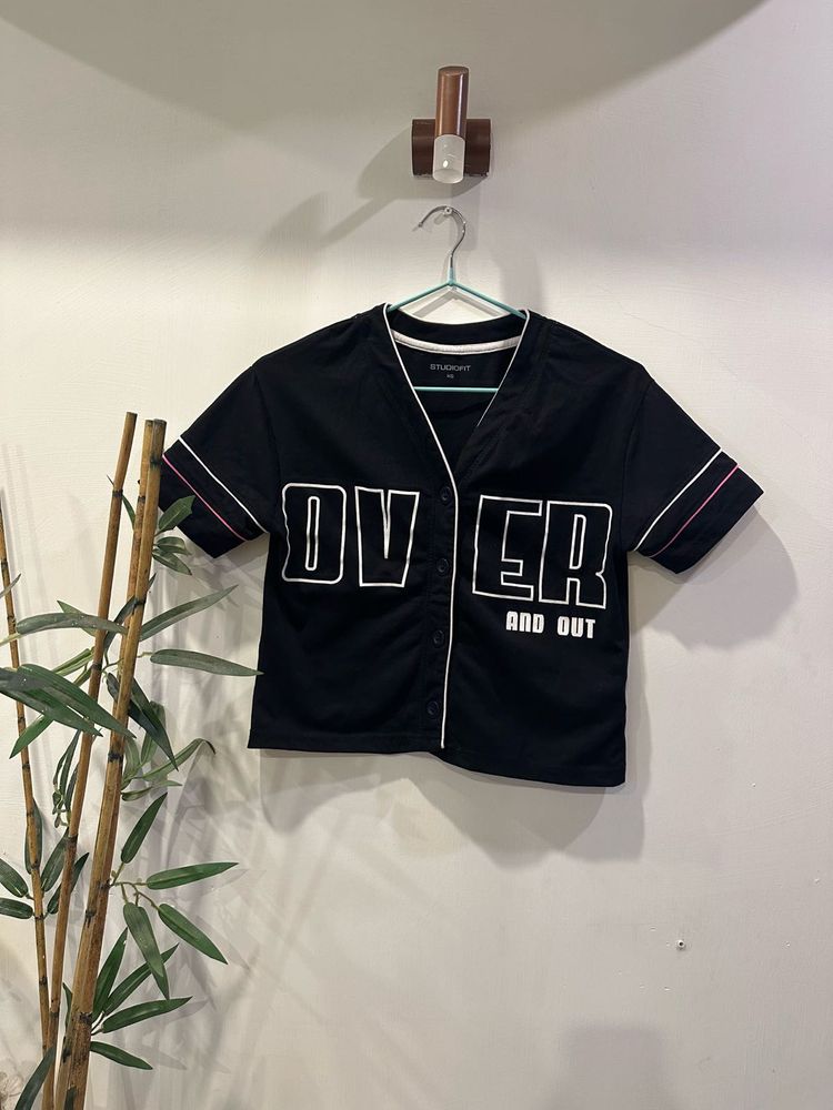 Black &#39;Over and Out&#39; T-Shirt