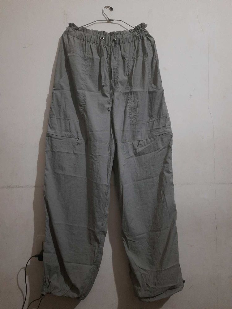Gray Parachute Pants