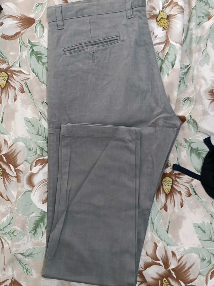 Gray Casual Pants