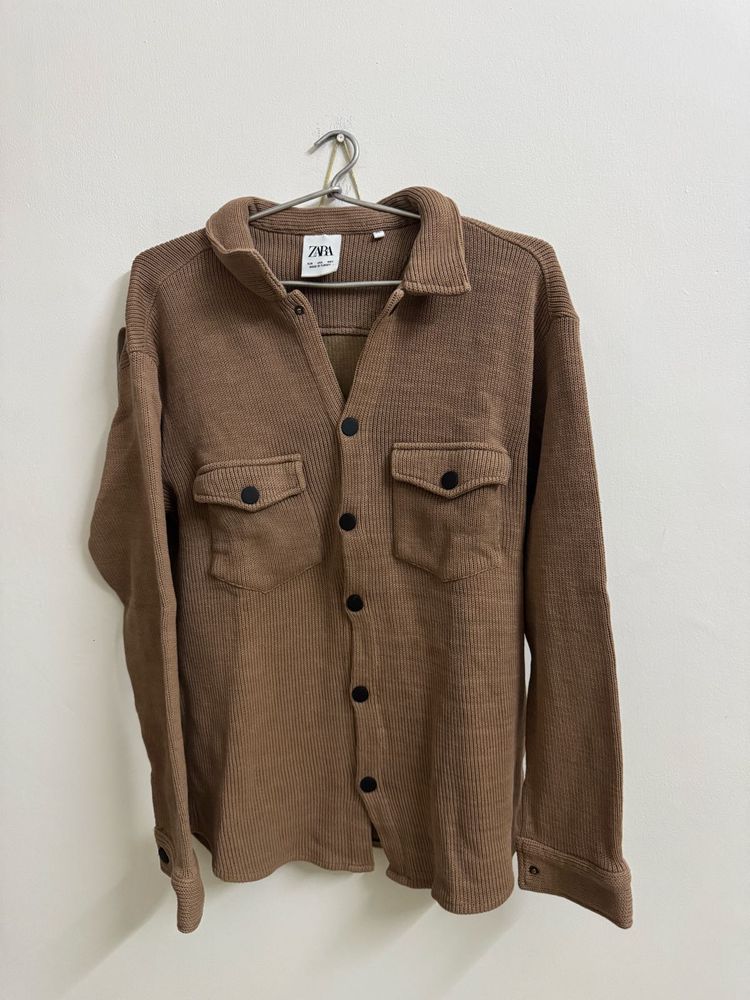 Zara Brown Corduroy Shirt