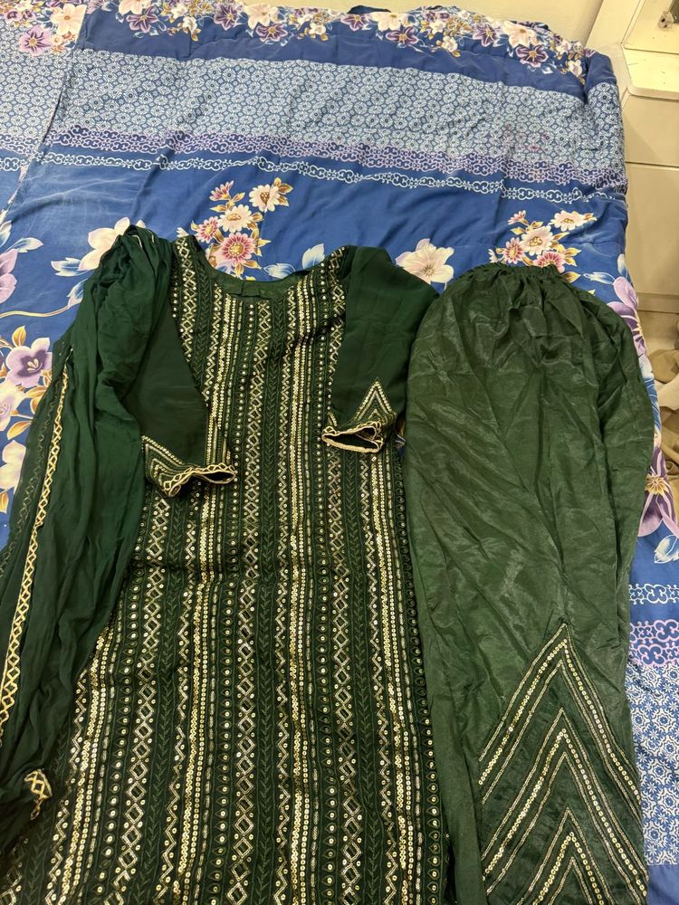 Green Pakistani Suit