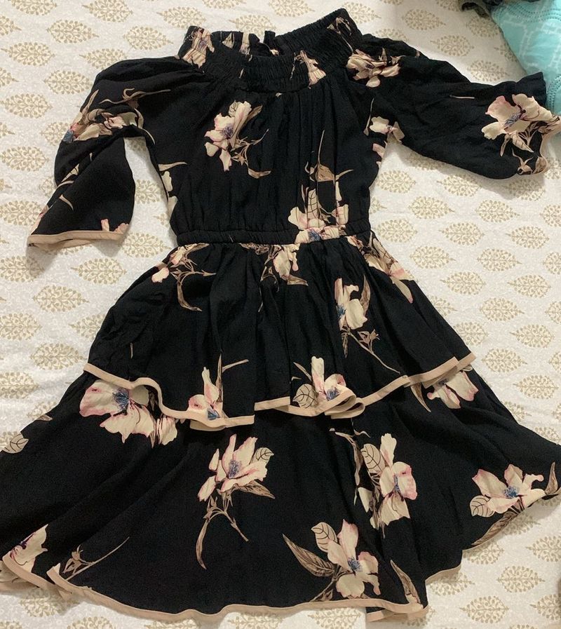 Black Floral Dress For 12-13 Year Old Girls