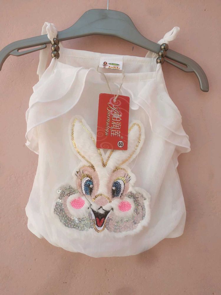 Girls White Turquoise Blue Dress